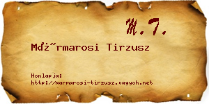 Mármarosi Tirzusz névjegykártya